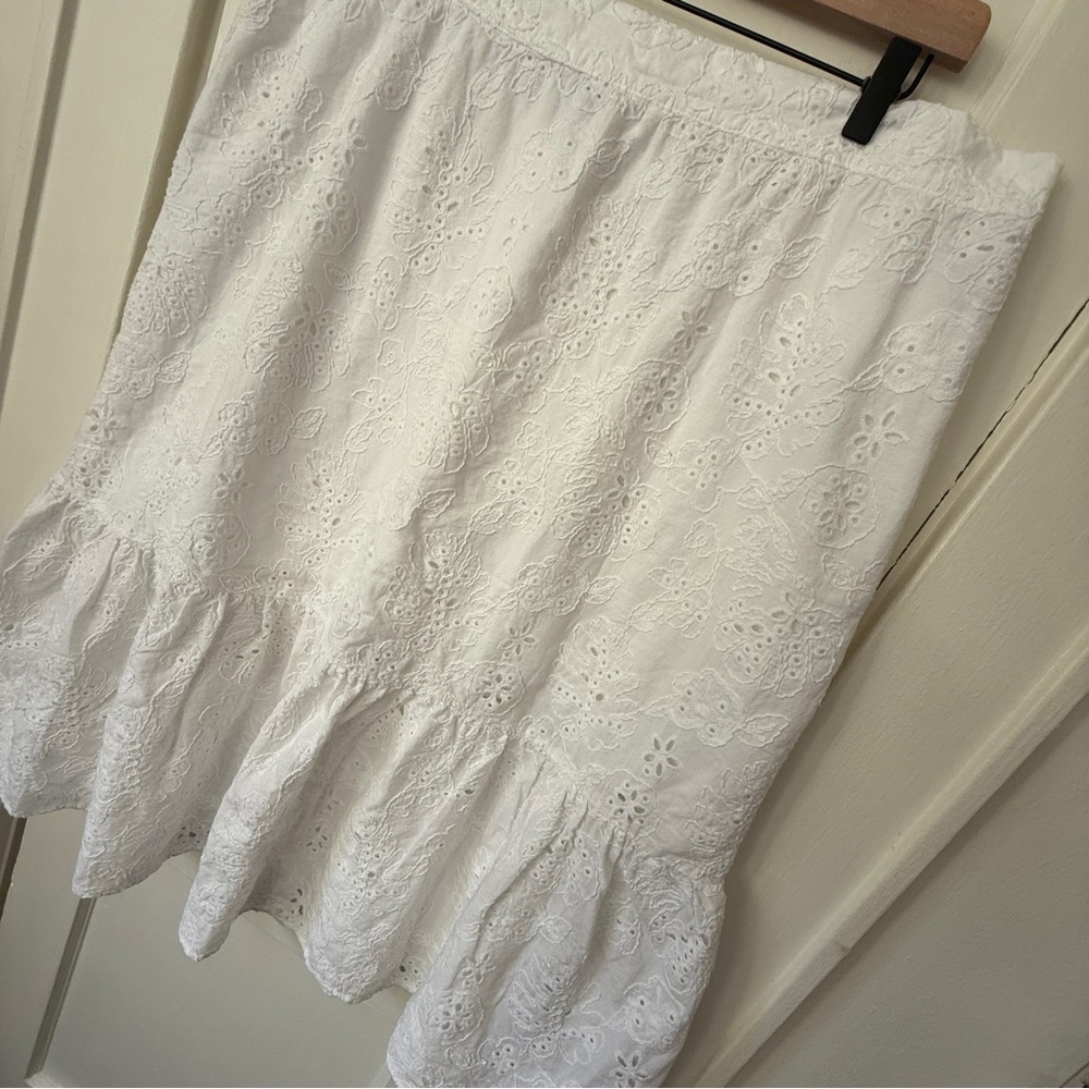 Sofia by Sofia Vergara White Eyelet Midi Skirt Size XXXL (3X) - Picture 2 of 11
